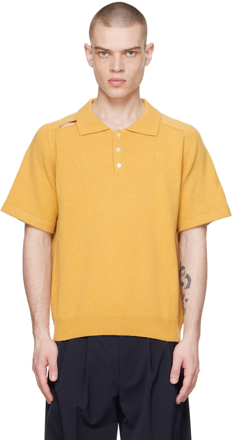 Commission Yellow Cutout Polo In Daisy