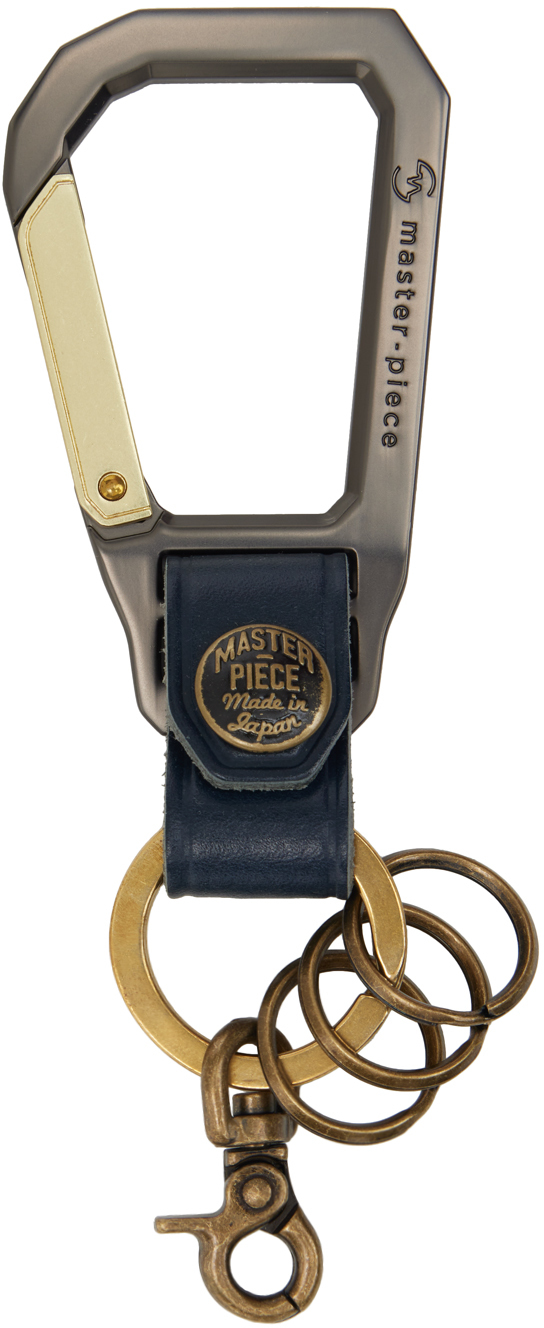 Master-piece Navy Carabiner Keychain