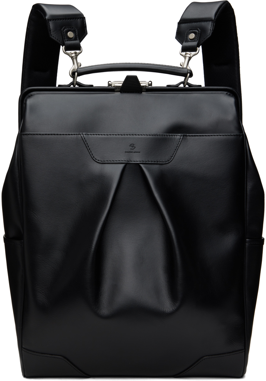 Black Tact Leather Backpack