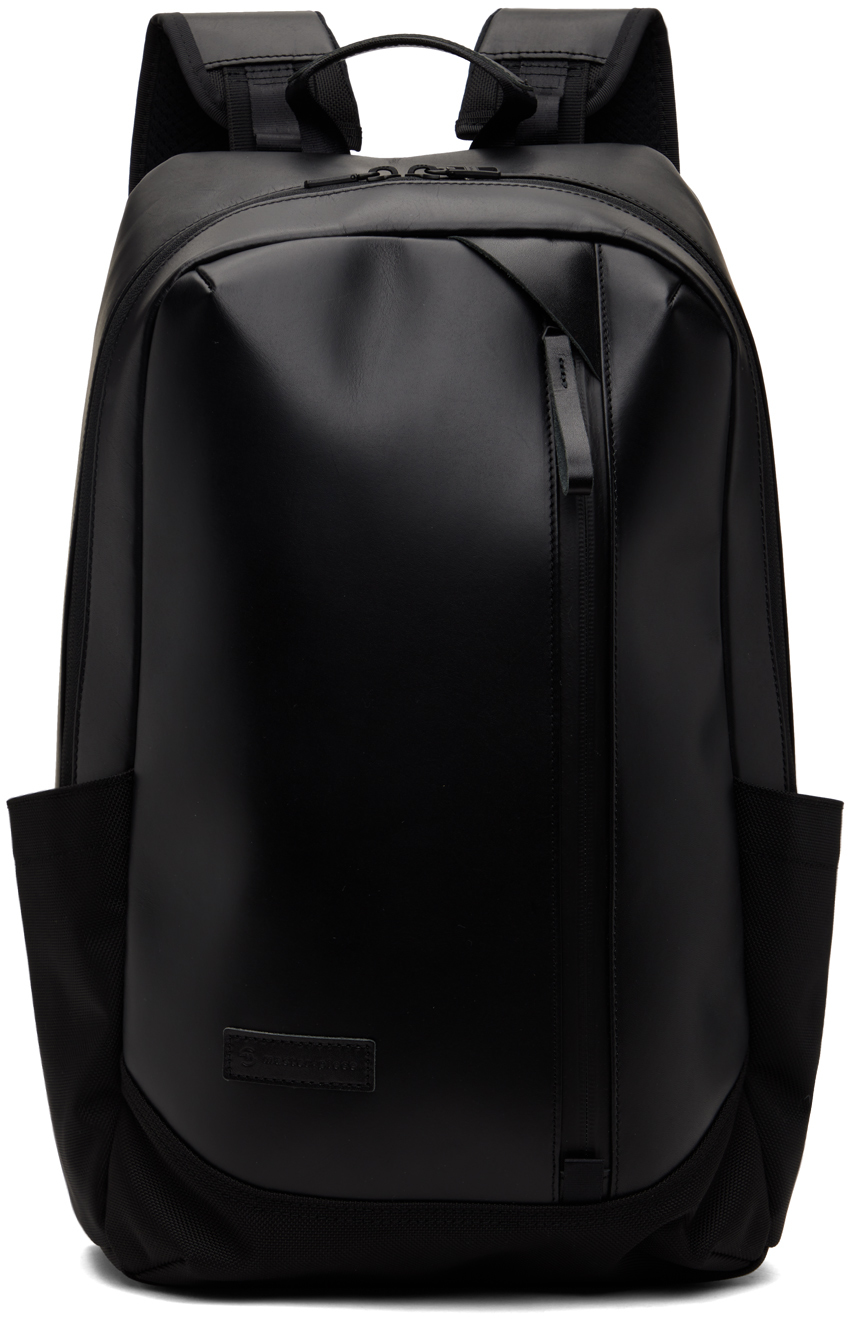 Master-piece Black Slick Leather Backpack