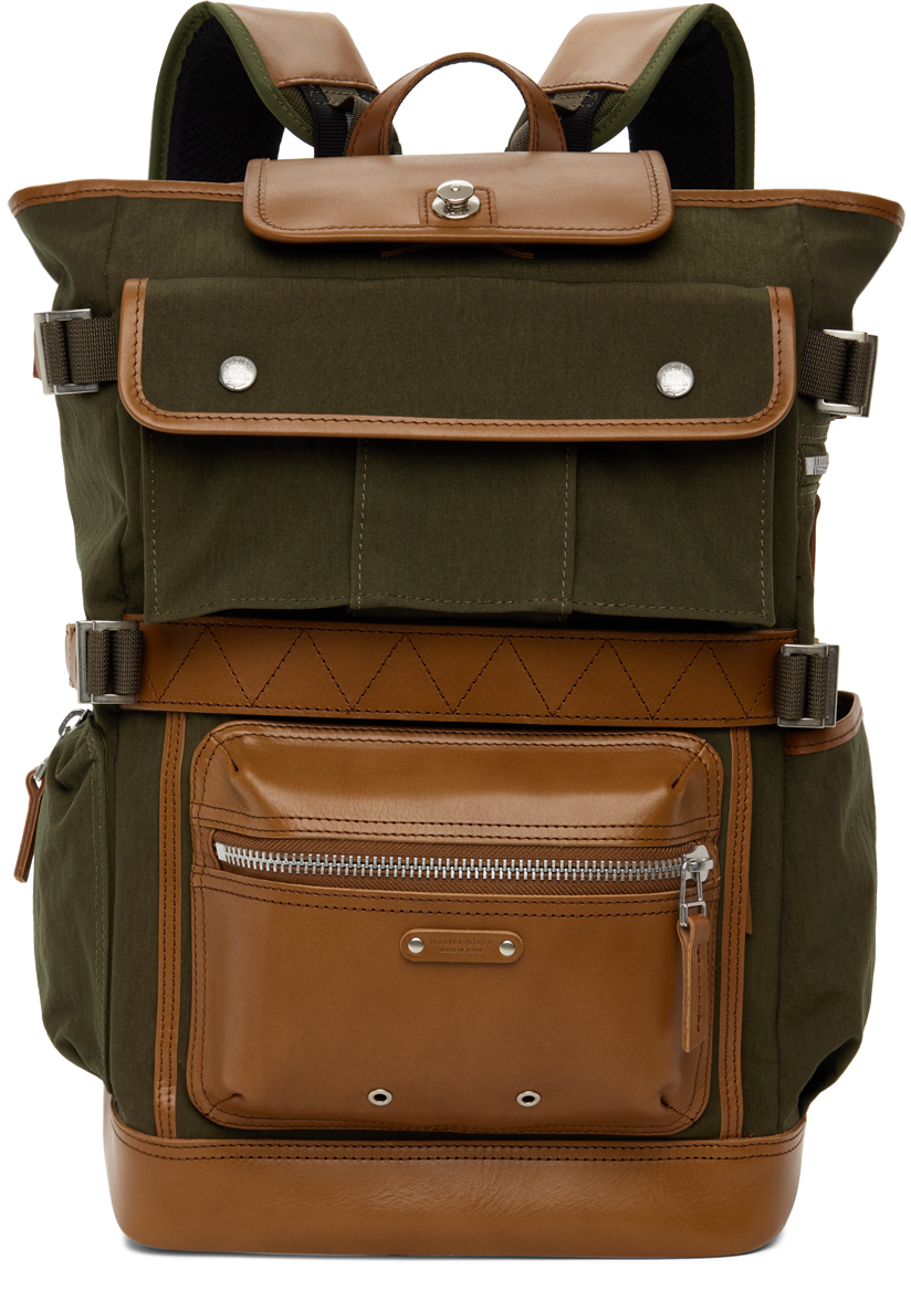 Shop Master-piece Green Absolute Backpack In Khaki