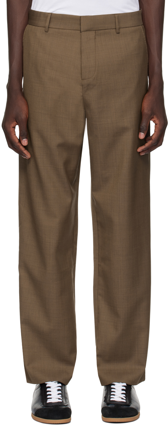 Brown Straight Trousers