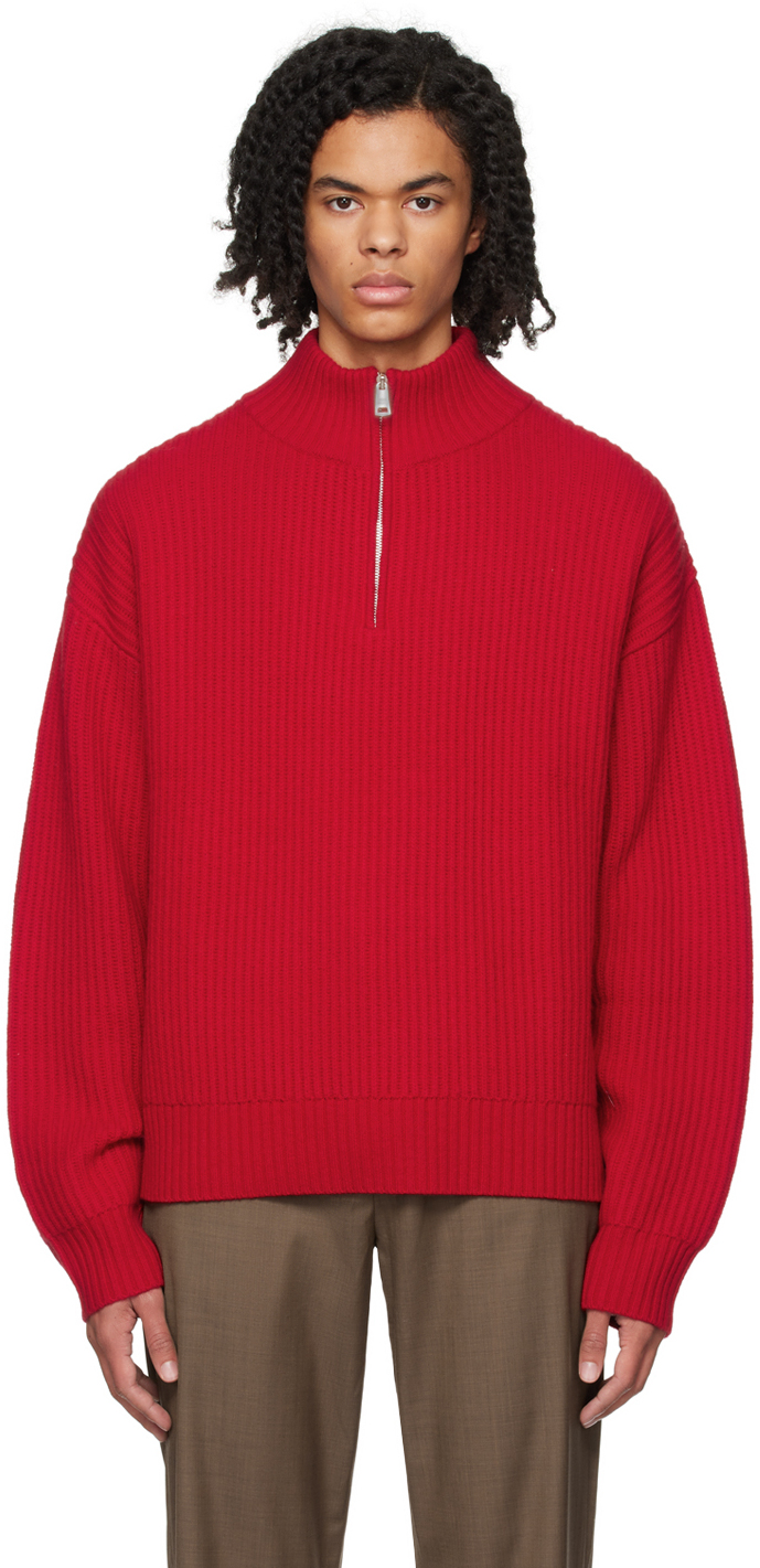 Wynn Hamlyn Red Half-zip Sweater