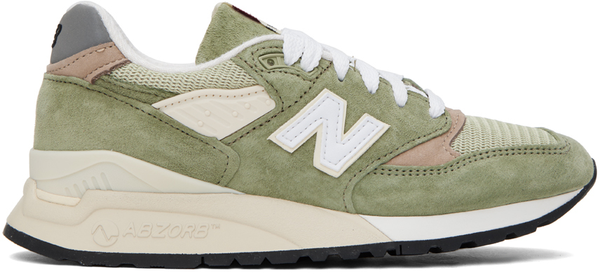 New Balance 998 Made In Usa Sneakers In Khaki Green