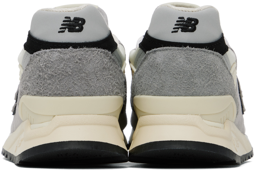 New Balance Gray & Beige Made In Usa 998 Sneakers In Grey