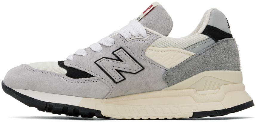 New Balance Gray & Beige Made In Usa 998 Sneakers In Grey