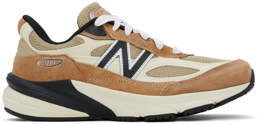 New Balance Brown & Off-white Made In Usa 990v6 Sneakers