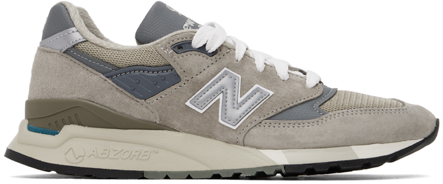 Shop New Balance Gray Made In Usa 998 Core Sneakers In Grey
