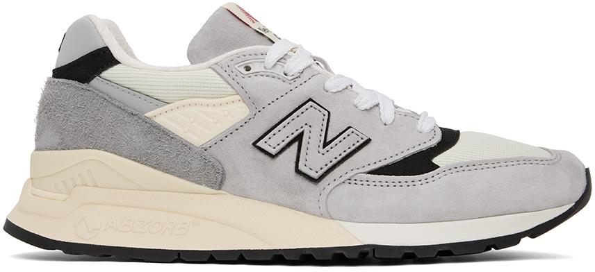 Gray & Beige Made in USA 998 Sneakers by New Balance on Sale