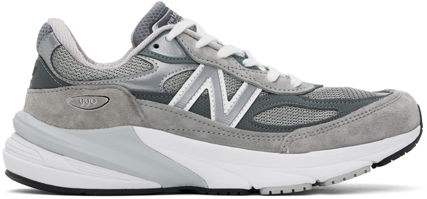 Shop New Balance Gray Made In Usa 990v6 Sneakers In Grey