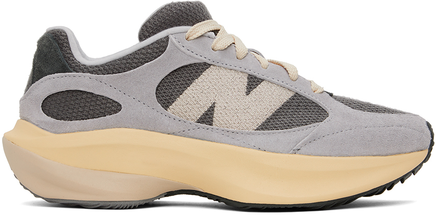 Shop New Balance Gray & Khaki Wrpd Runner Sneakers In Grey Matter