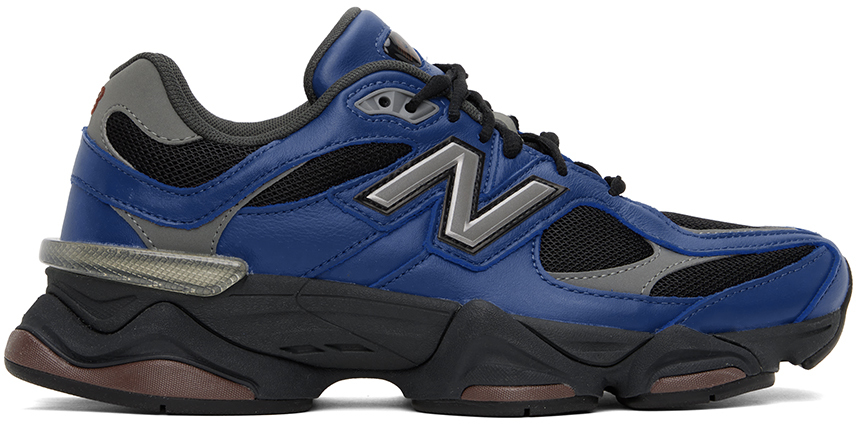 New Balance Blue & Black 9060 Sneakers In Blue/black/brown