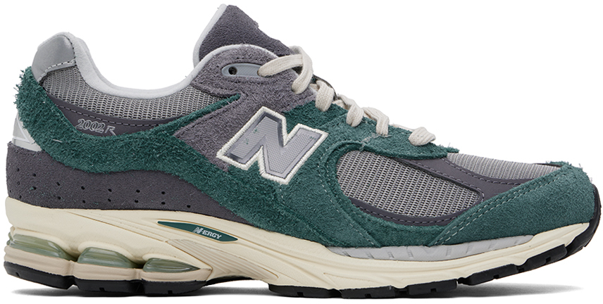 Shop New Balance Gray & Green 2002r Sneakers In New Spruce