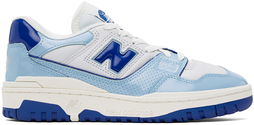 Shop New Balance Blue 550 Sneakers In Chrome Blue
