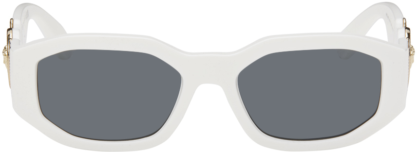 Versace White Medusa Biggie Sunglasses In 401/87 Whit