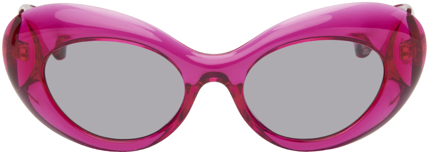 Versace Pink Medusa Sunglasses In 533487 Pink Trans