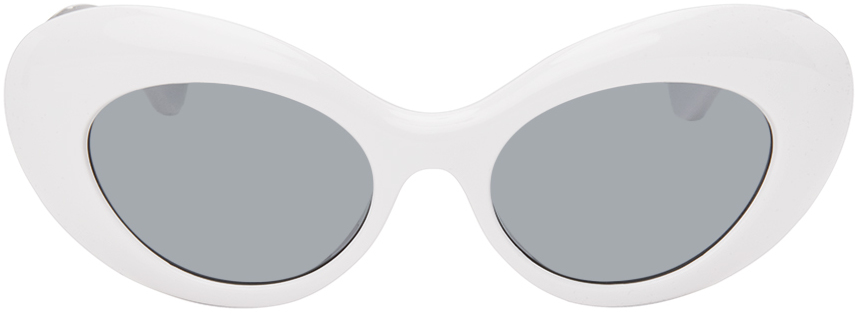 Versace White Medusa Sunglasses In 314/1 White