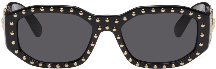 Black Studded Medusa Biggie Sunglasses