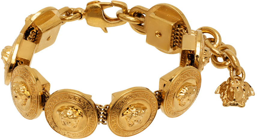 Buy Versace Gold & Silver Charms Ring - 4j160 Gold Palladium At 50% Off |  Editorialist