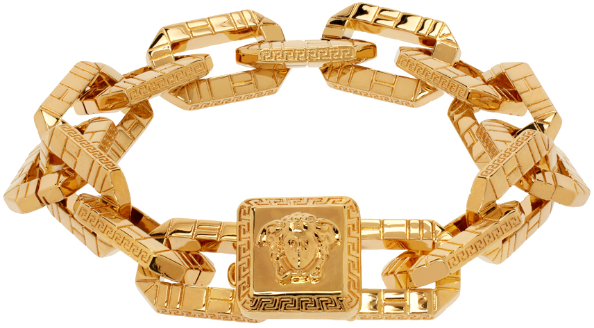 Versace Gold Greca Quilting Bracelet
