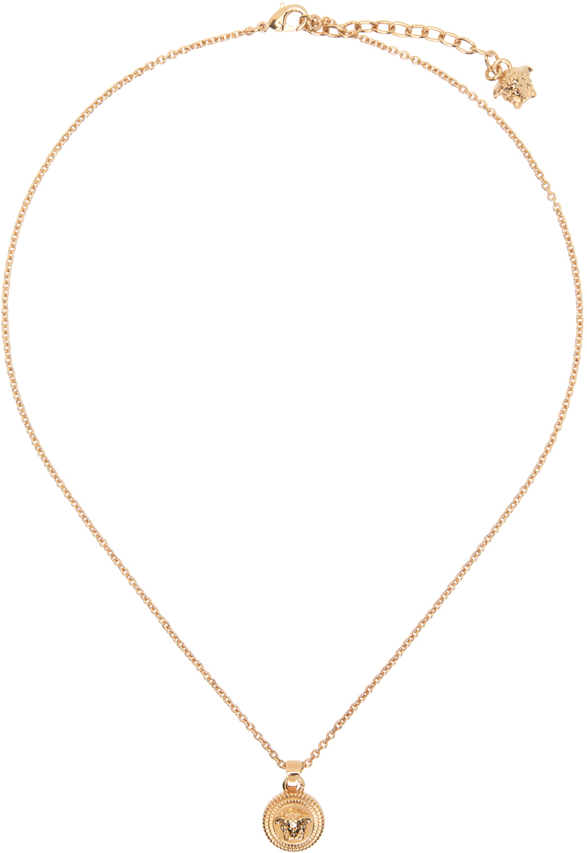 Versace Gold Medusa Biggie Necklace In 3j000- Gold