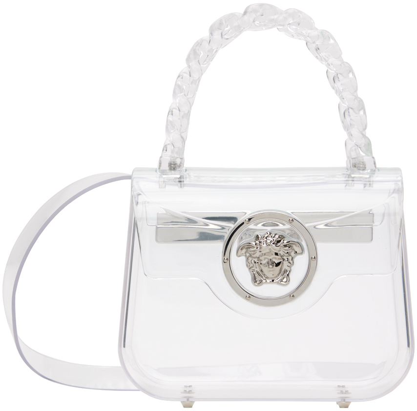 Shop Versace Transparent 'la Medusa' Mini Bag In 1t32p Transparent Pa