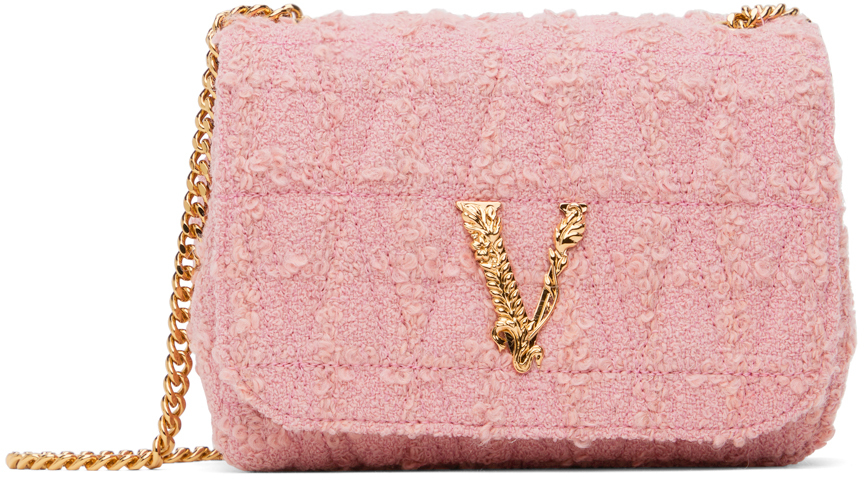 Versace Pink Fabric Bag In 1pr2v-pale Pink-vers