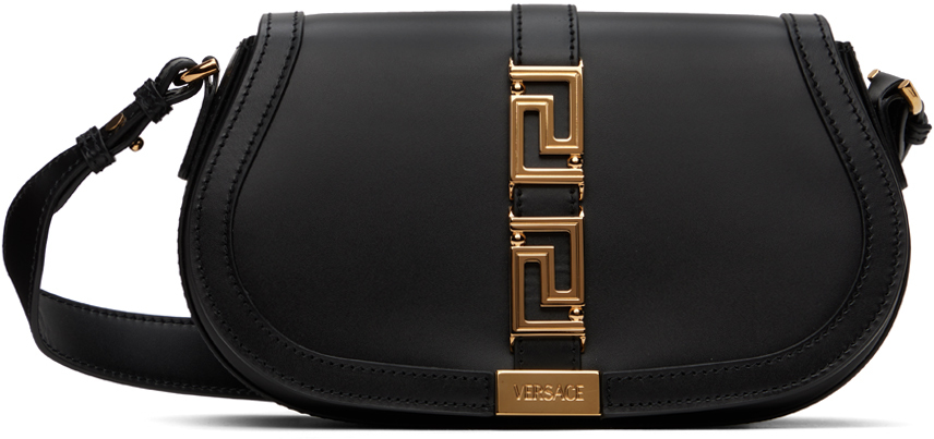 Versace Black Greca Goddess Bag