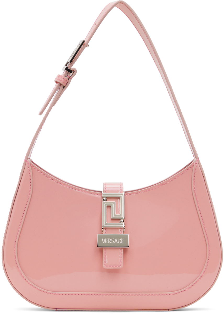 Versace Pink Greca Goddess Small Bag In 1pg4p English Rose P