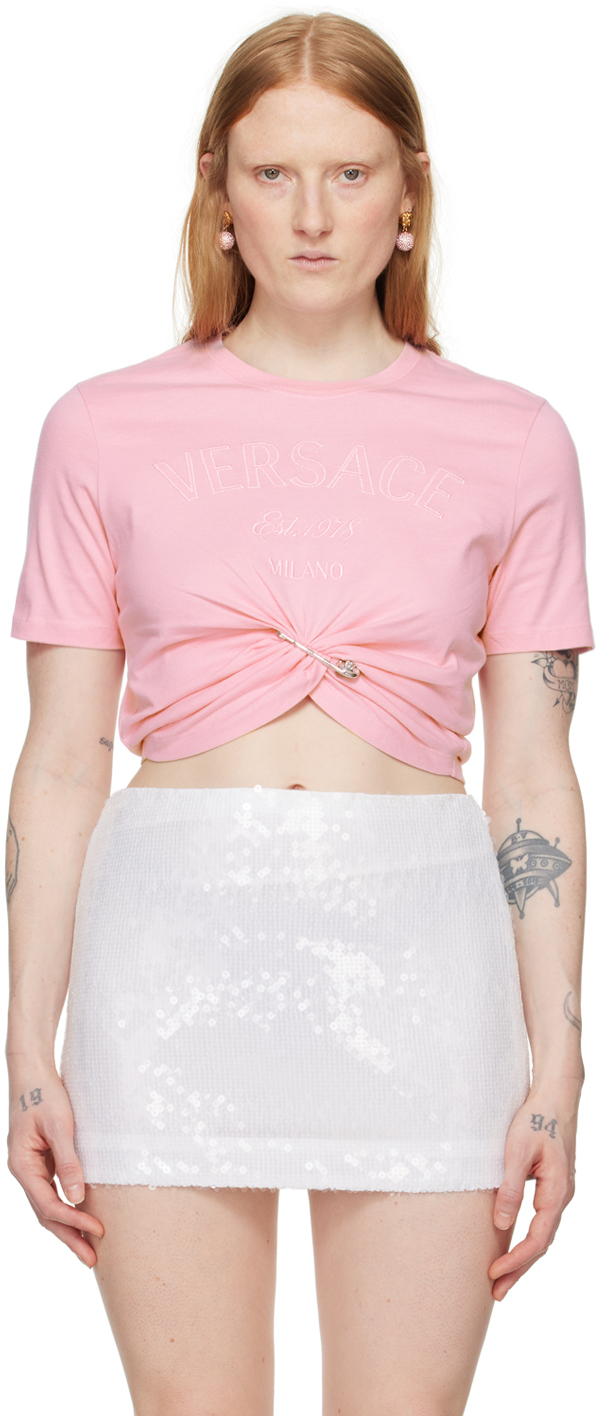 Pink Embroidered T-Shirt