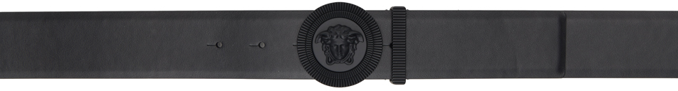 Versace Black Medusa Biggie Belt In 1b00n-black-black Vd