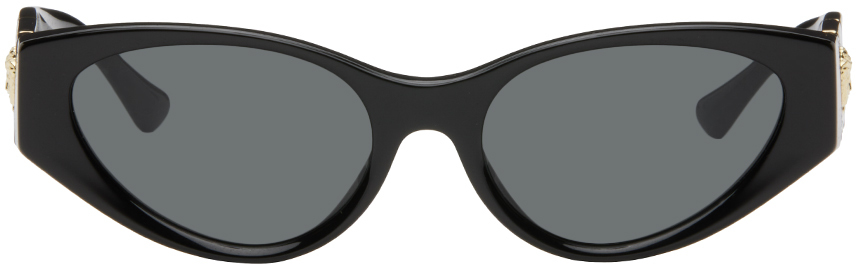 Versace Black Medusa Legend Cat-eye Sunglasses In Gb1/87 Black