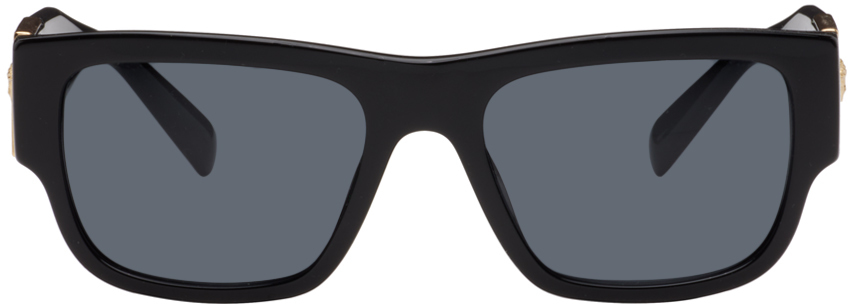 Versace Black Medusa Stud Sunglasses In Gb1/87 Black/dark