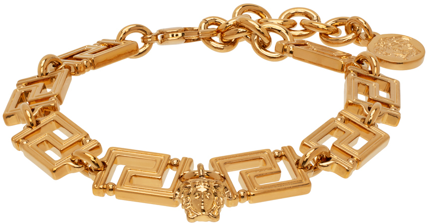 Versace Gold Greca Bracelet In 3j000- Gold