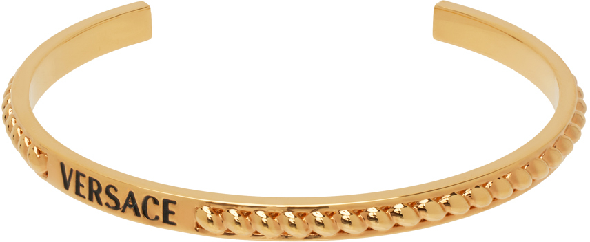 Versace Gold Logo Bracelet In 3j000- Gold