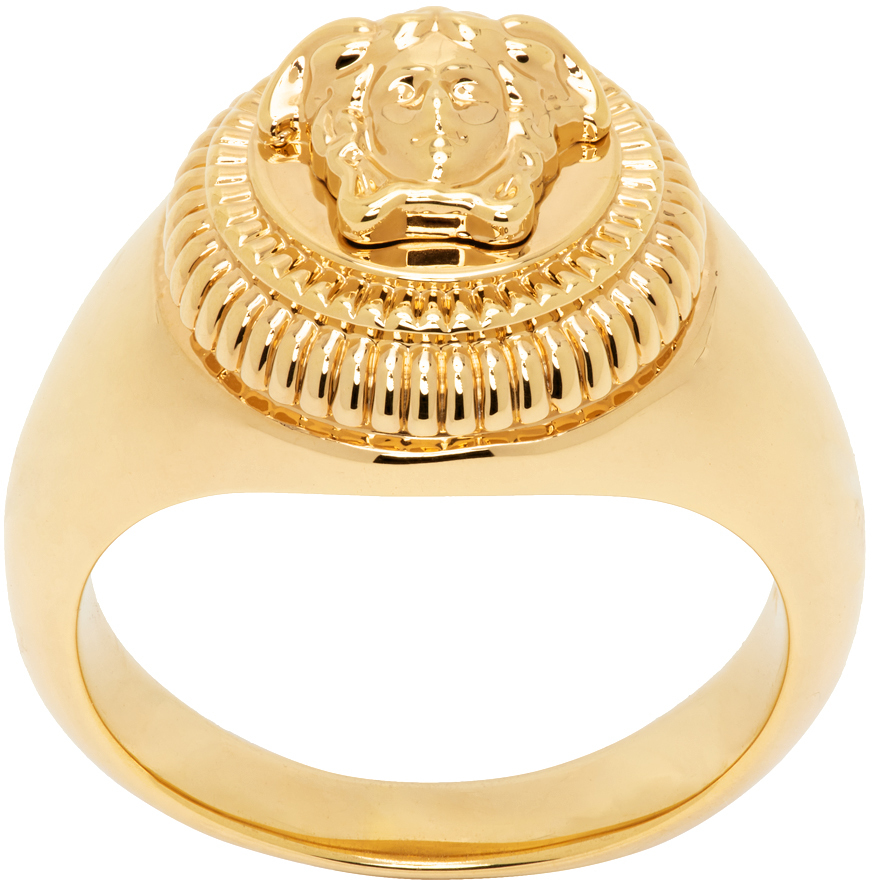 Versace Gold Medusa Biggie Ring In 3j000- Gold
