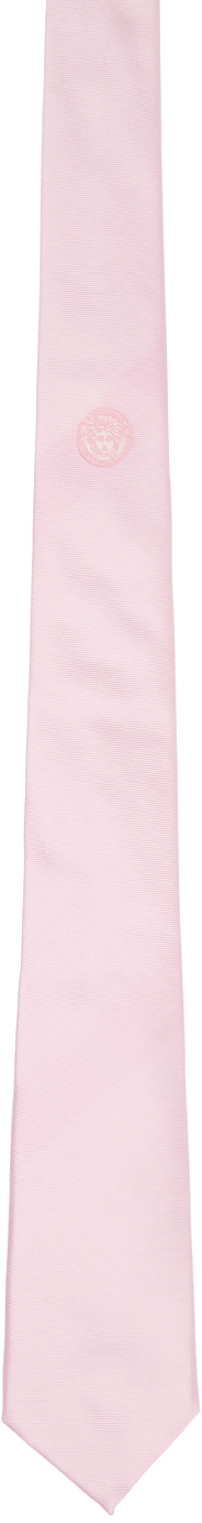Versace Pink Shovel Tie In 1ps10-95 Pastel Pink