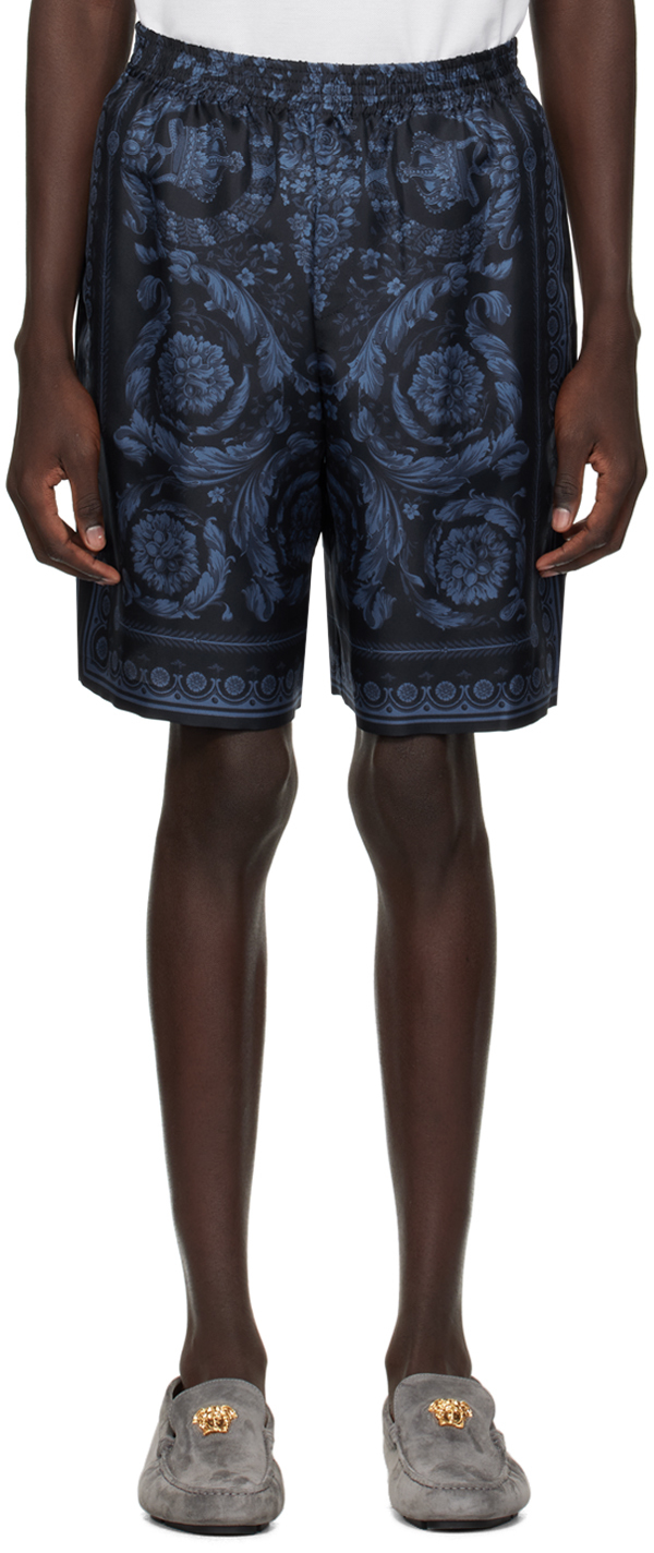 Navy Barocco Shorts