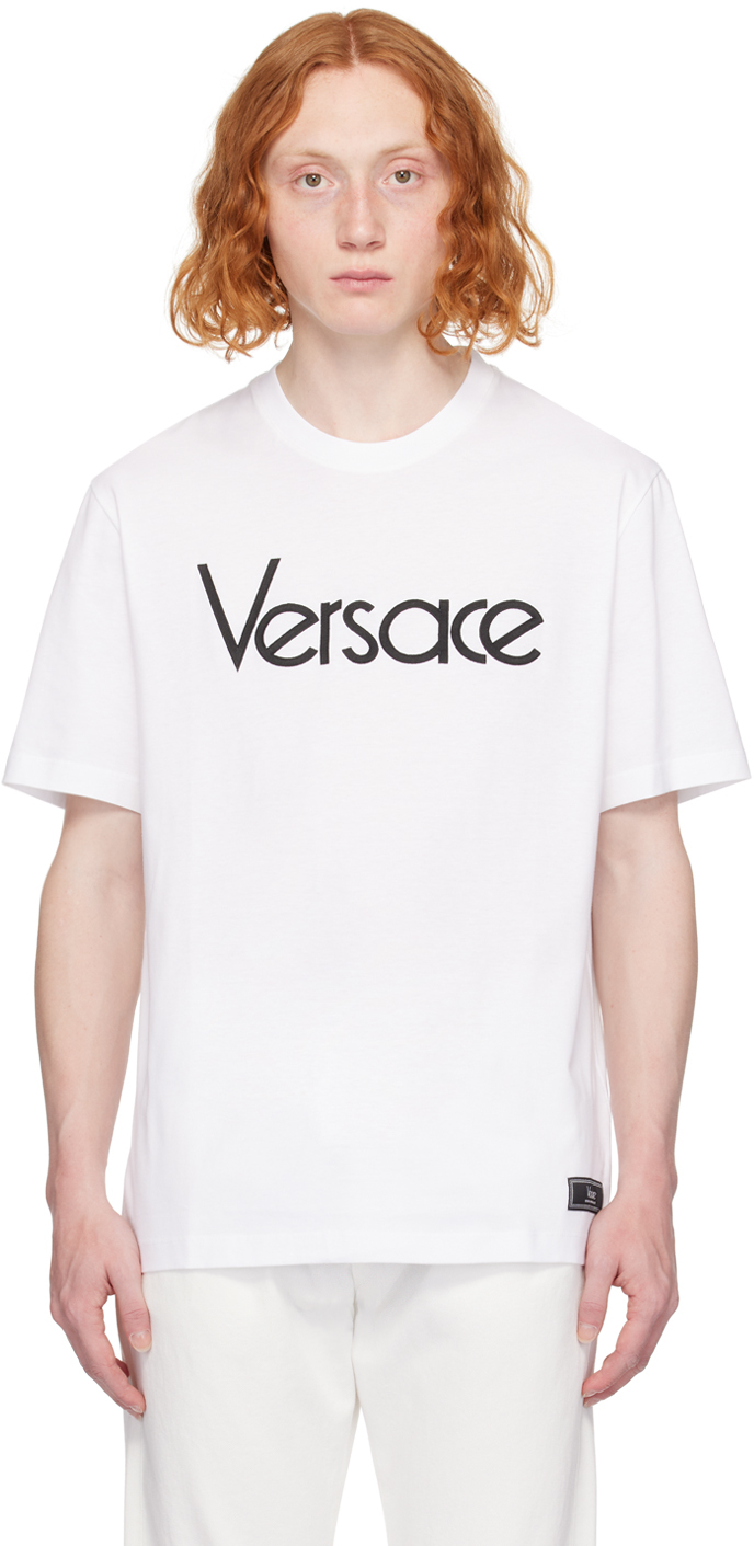 Shop Versace White 1978 Re-edition T-shirt In Optical White
