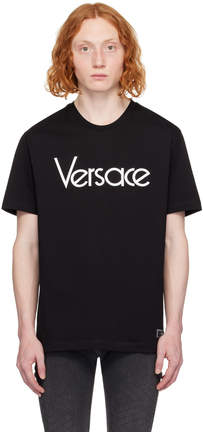 Shop Versace Black 1978 Re-edition T-shirt