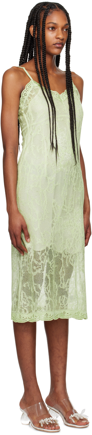 Simone Rocha Floral Sleeveless Dress In Mint