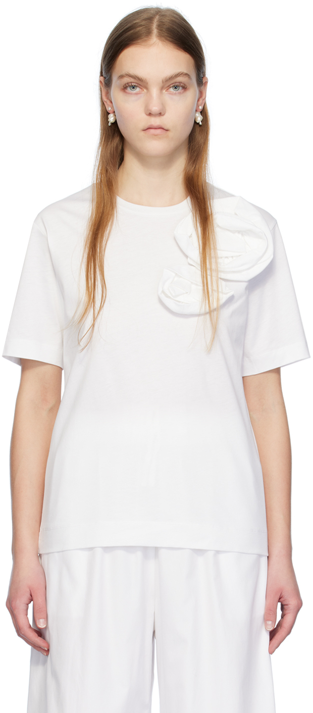 White Pressed Rose T-Shirt