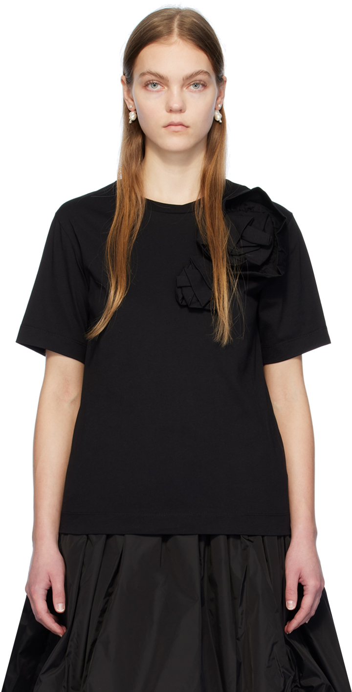 Black Pressed Rose T-Shirt