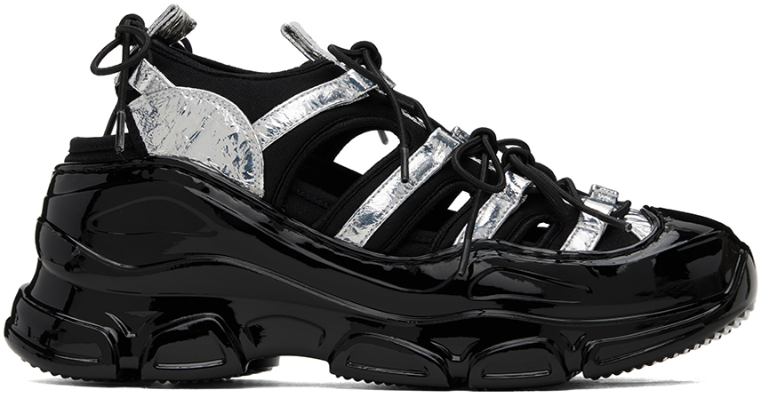 【Simone Rocha】シルバー＆ブラック ClassicTracker スニーカー Simone Rochaのシルバー＆ブラック Classic Tracker スニーカー