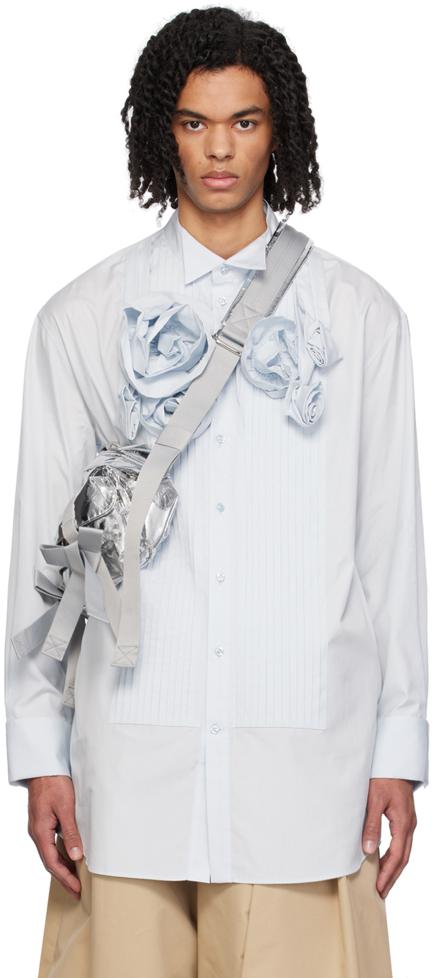 Blue Rose Appliqué Shirt by Simone Rocha on Sale