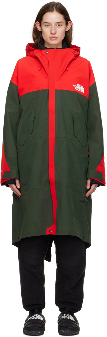 Undercover Red & Green The North Face Edition Geodesic Shell Coat In Green/red