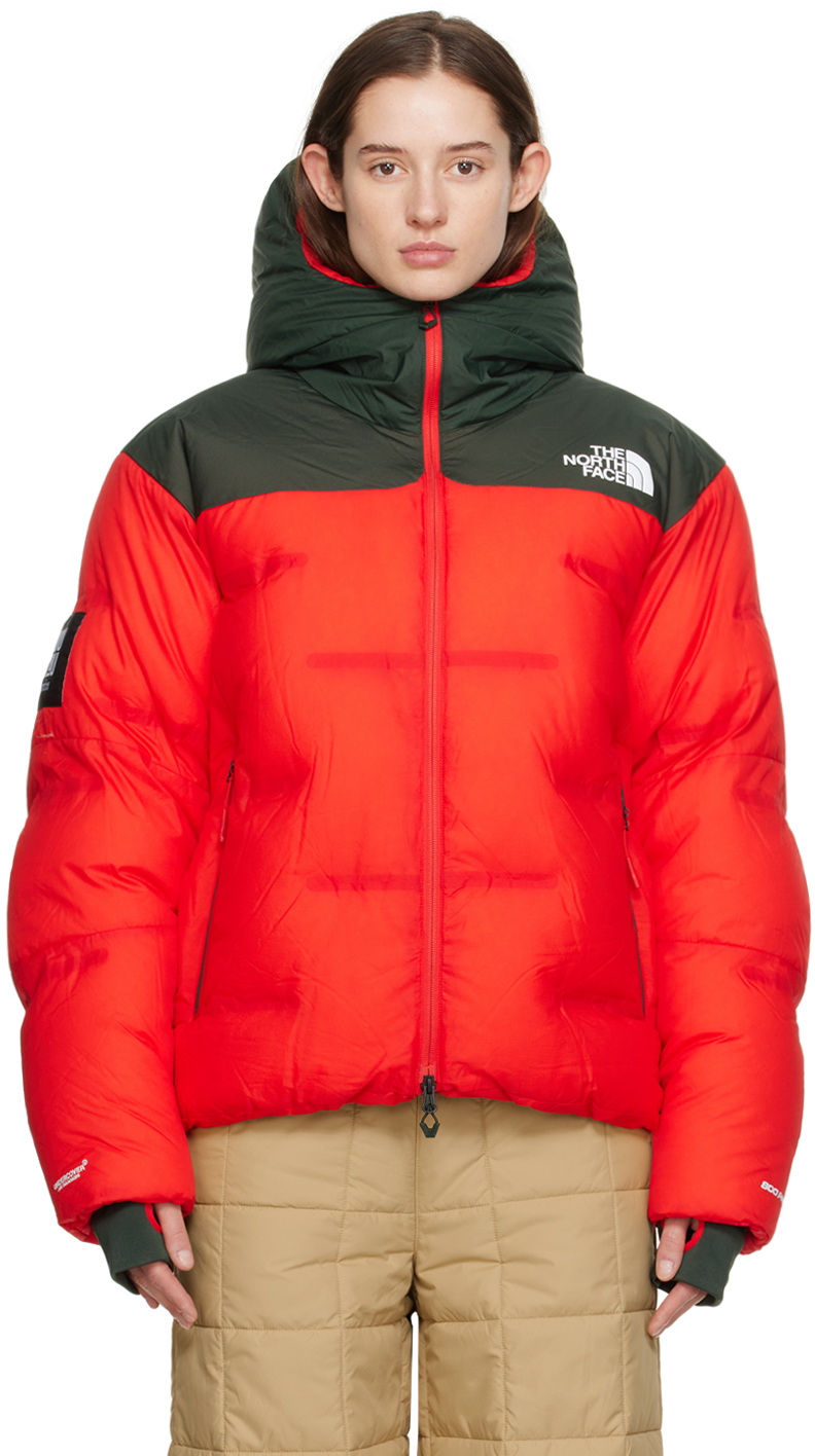 Undercover Red & Green The North Face Edition Nuptse Down Jacket In High Risk Red/green
