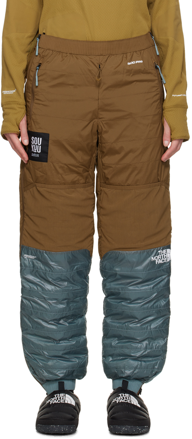 Undercover Grey & Brown The North Face Edition 50/50 Down Lounge Trousers In Grey/sepia Brown