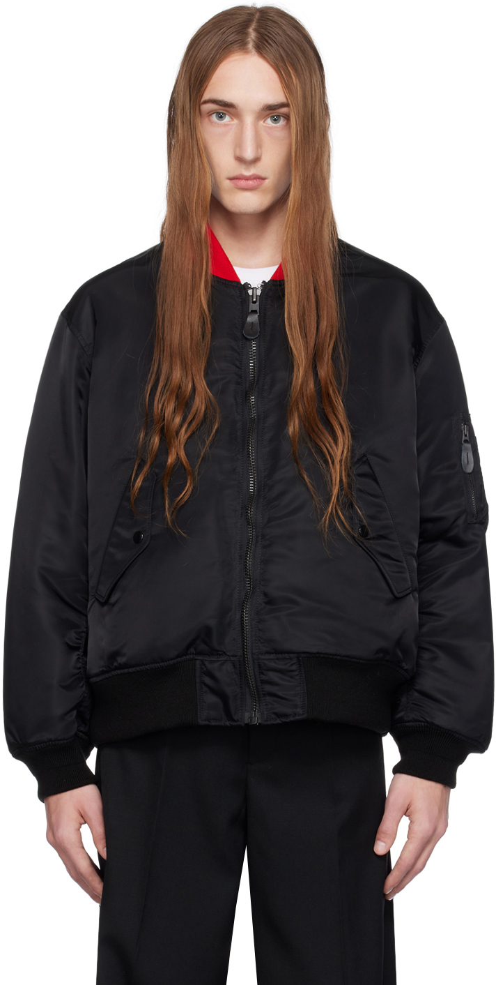 Black fragment design Edition Reversible Bomber Jacket