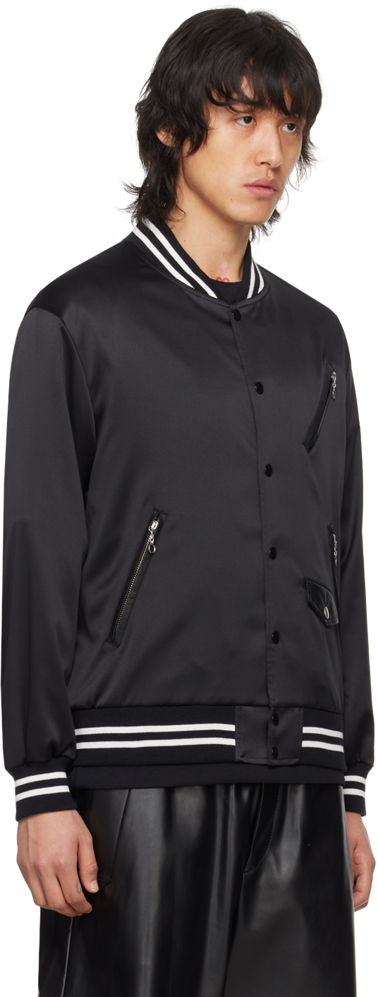 Undercover Black 'bruit' Bomber Jacket In Black